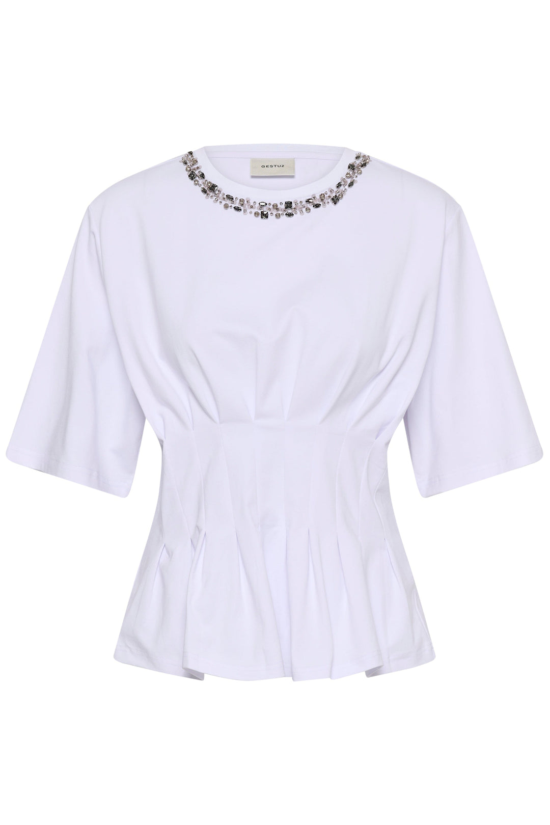 Gestuz - Gzinez Deco Tee 10911653 - 110601 - Bright White T-shirts 
