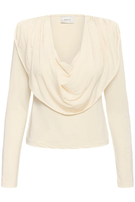 Gestuz - Gzlaily Ls Top 10910980 - 110103 - Egret Bluser 
