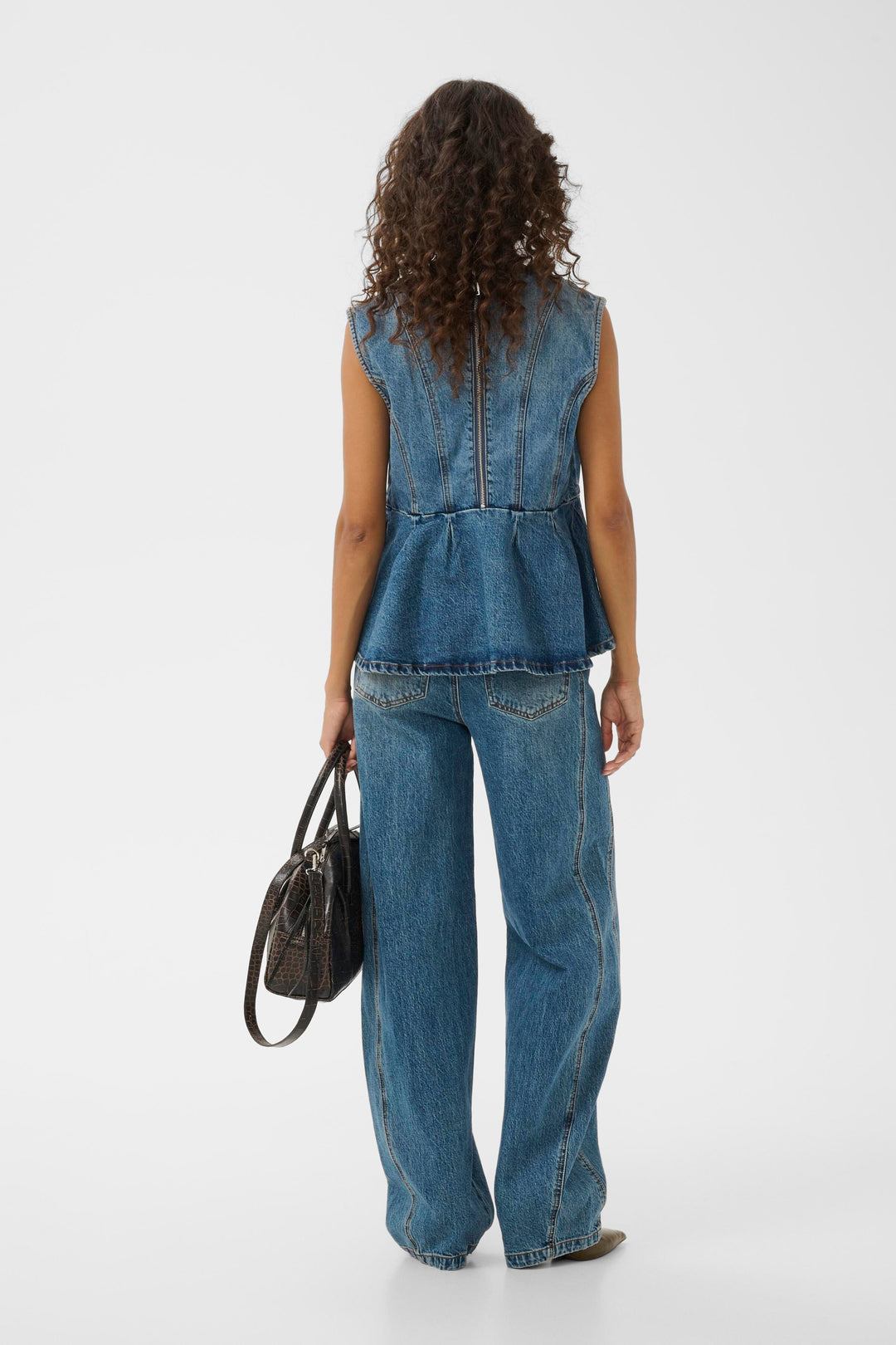 Gestuz - Gzmelu Sl Top 10911346 - 109598 - Classic Mid Blue Wash Toppe 