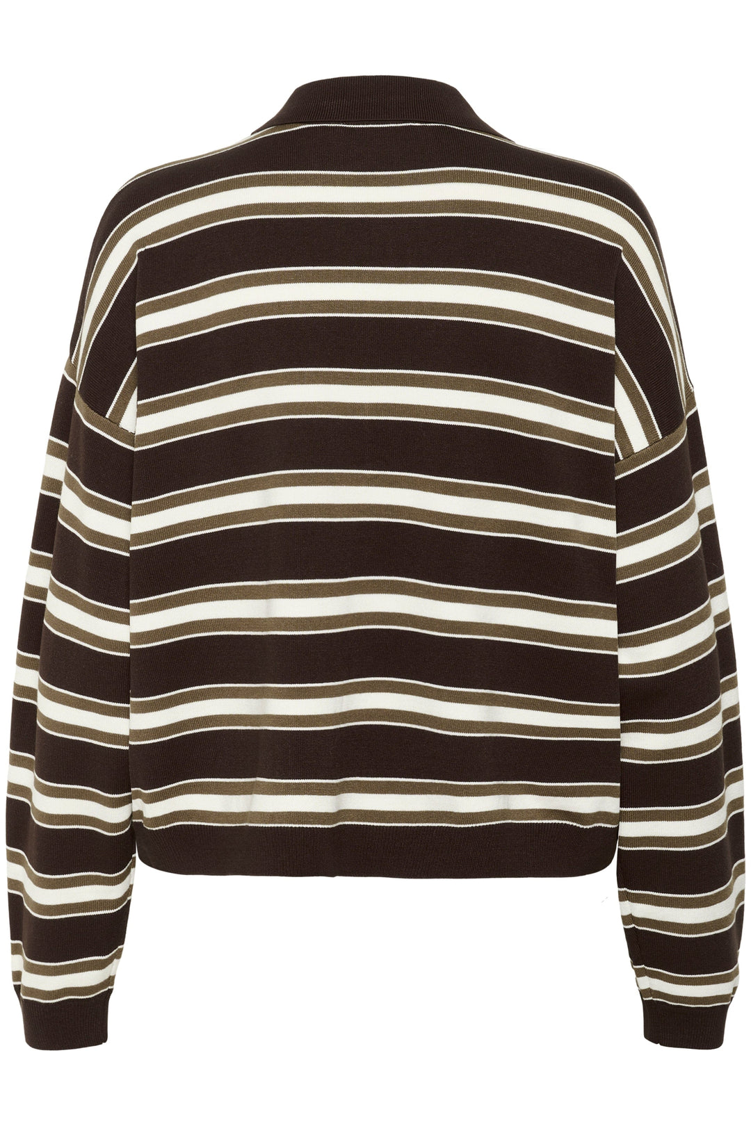 Gestuz - Gzpaige Polo Pullover 10910655 - 108478 - Molé/Dark Beech/Egret Strikbluser 