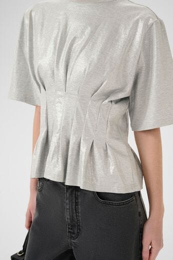 Gestuz - Gzpamila Tee 10910766 - 108672 - Lgm / Silver Glitte Foil T-shirts 