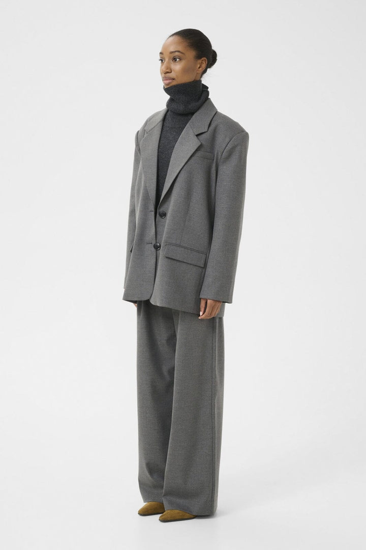 Gestuz - Gzpaula Melange Oz Blazer 10910493 - 100494 - Dark Grey Melange