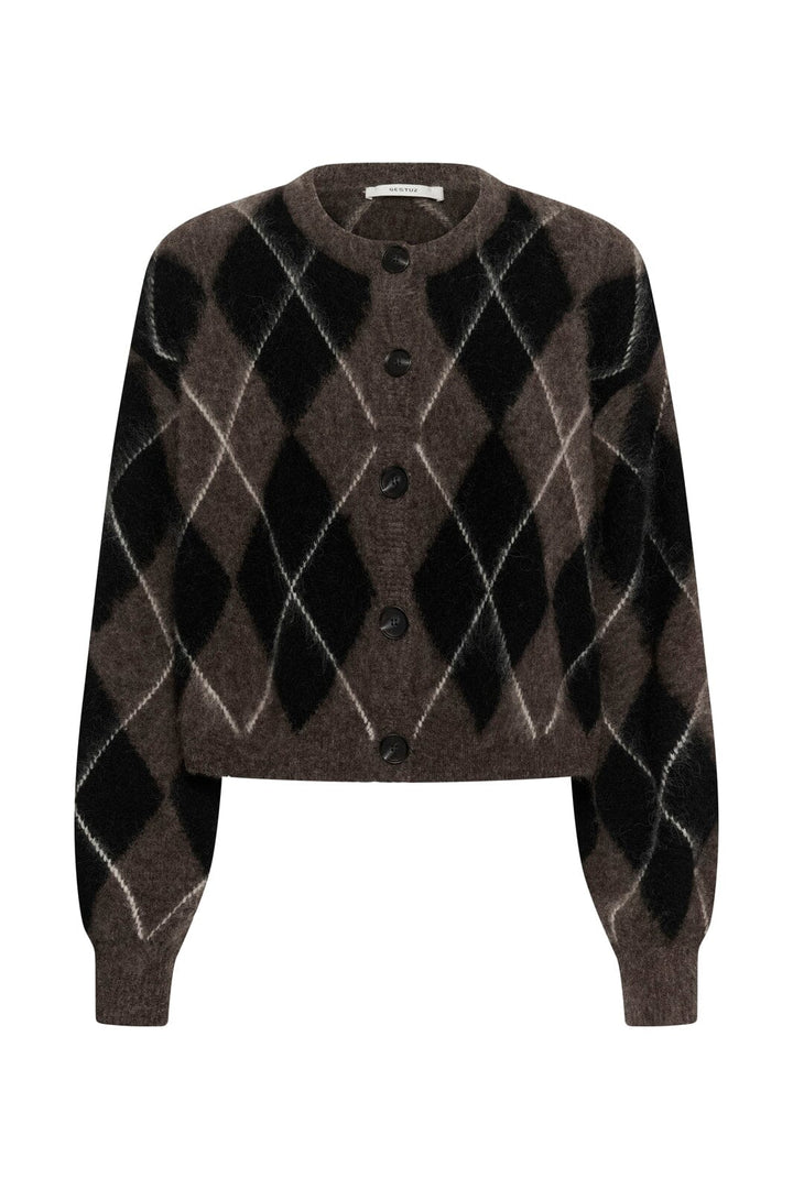 Gestuz - Gzsida Multi Cardigan 10911509 - 1000153 - Black/Chestnut/Ivory