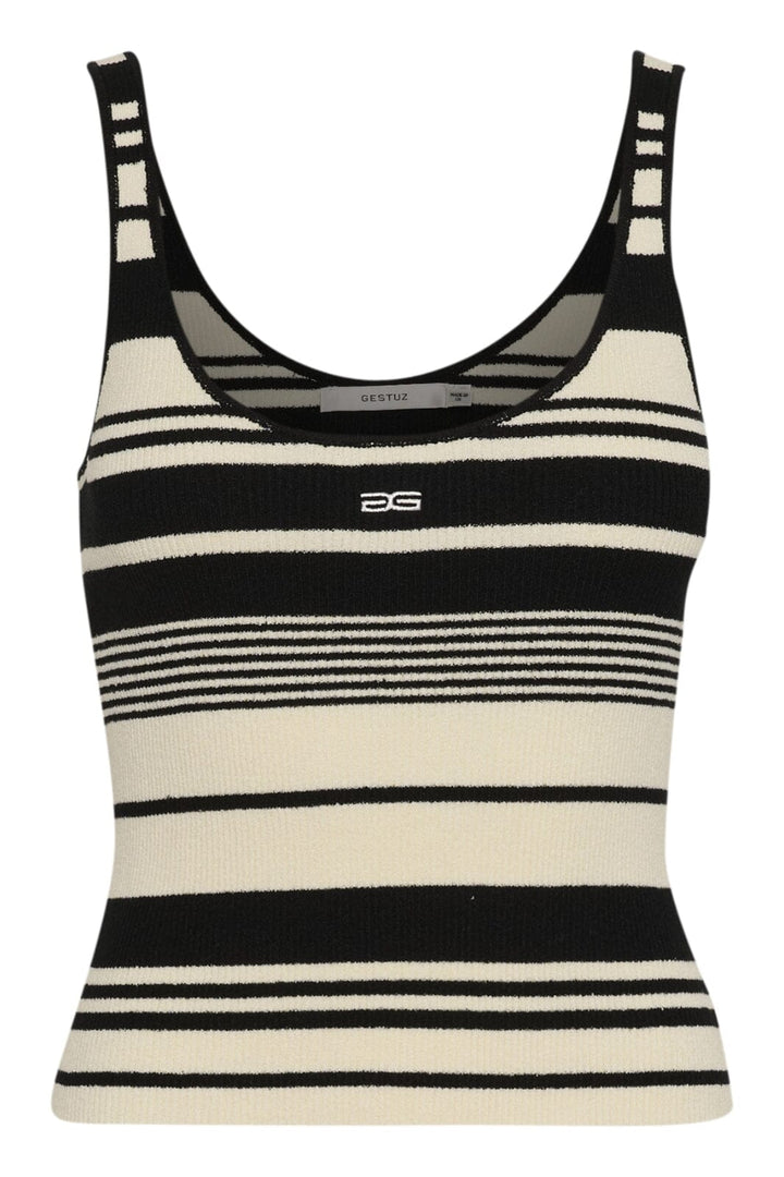 Gestuz - Gzstela Top 10910343 - 107874 - Black/Birch Striped Toppe 