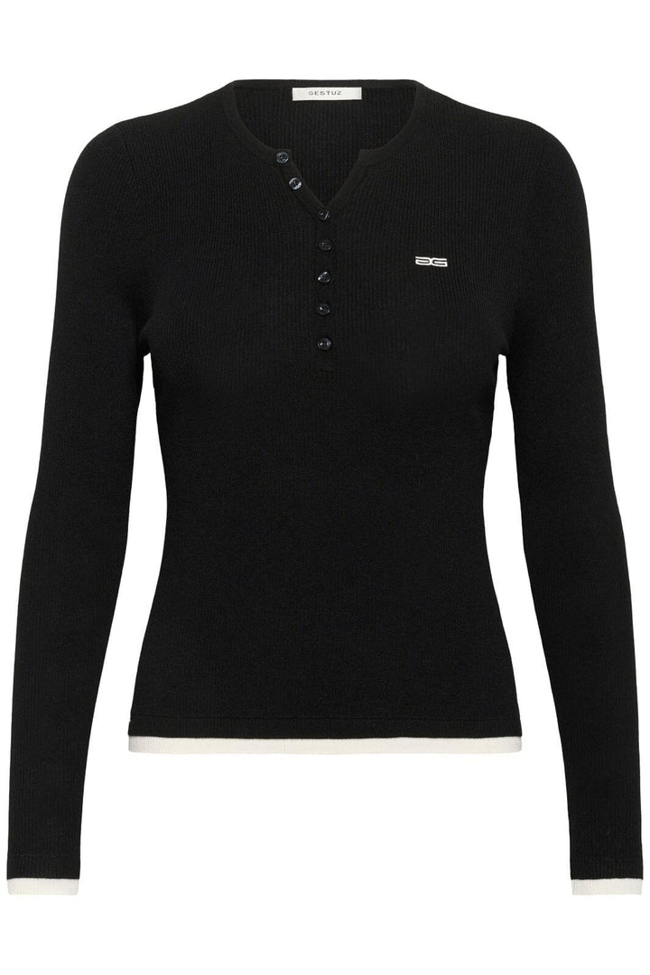 Gestuz - Gztrisha Pullover 10910848 - 100017 - Black Strikbluser 