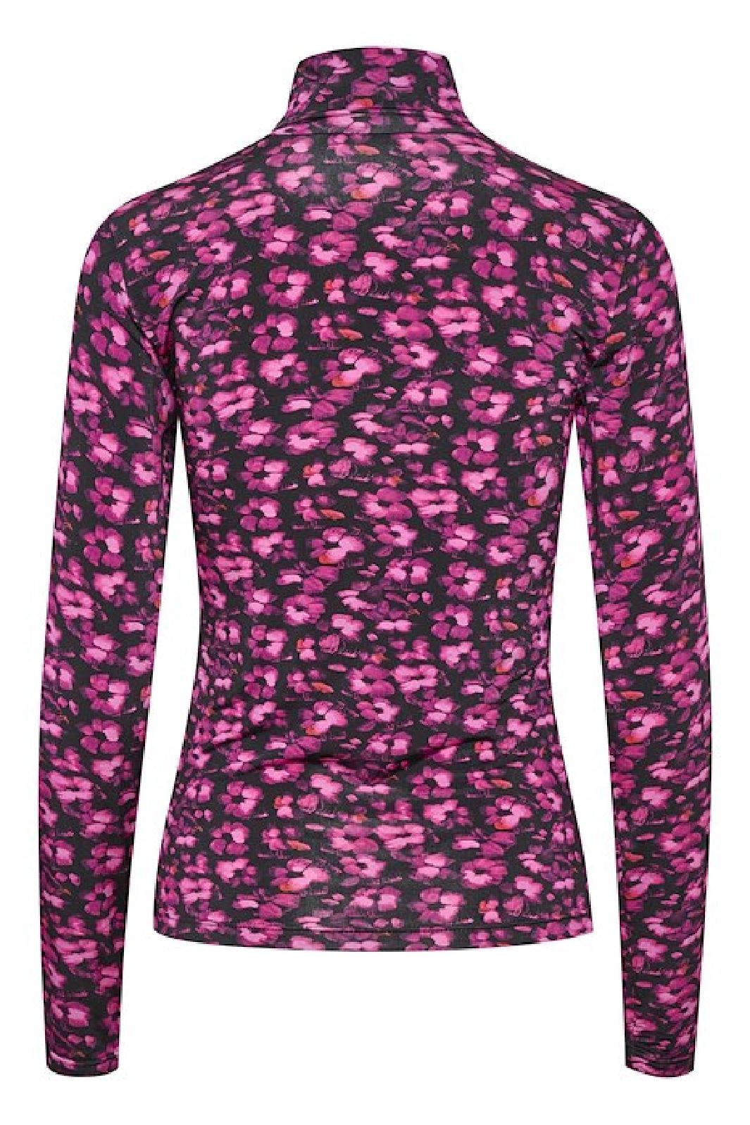 Gestuz - MiliaGz Rollneck - Pink Flower Bluser 