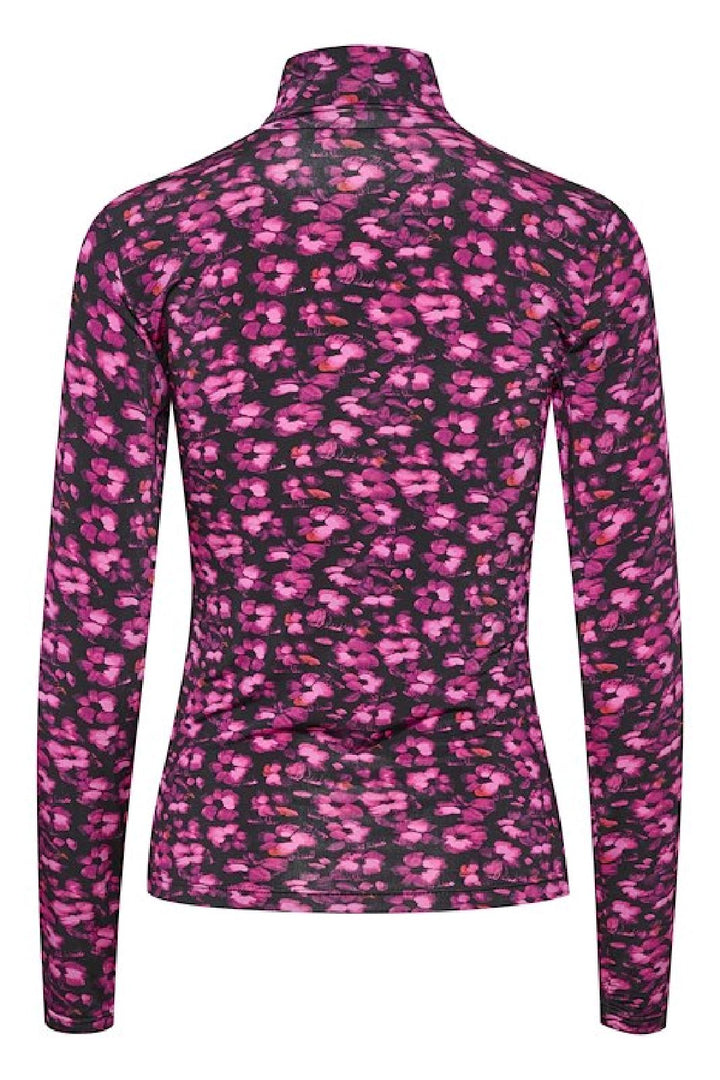 Gestuz - MiliaGz Rollneck - Pink Flower Bluser 