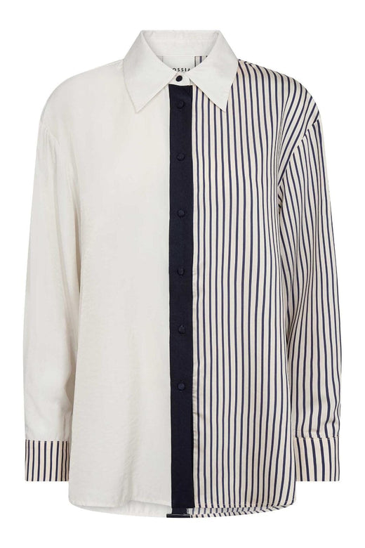 Gossia - Cecilego Shirt G3313 - Navy Creme Stripes Skjorter 