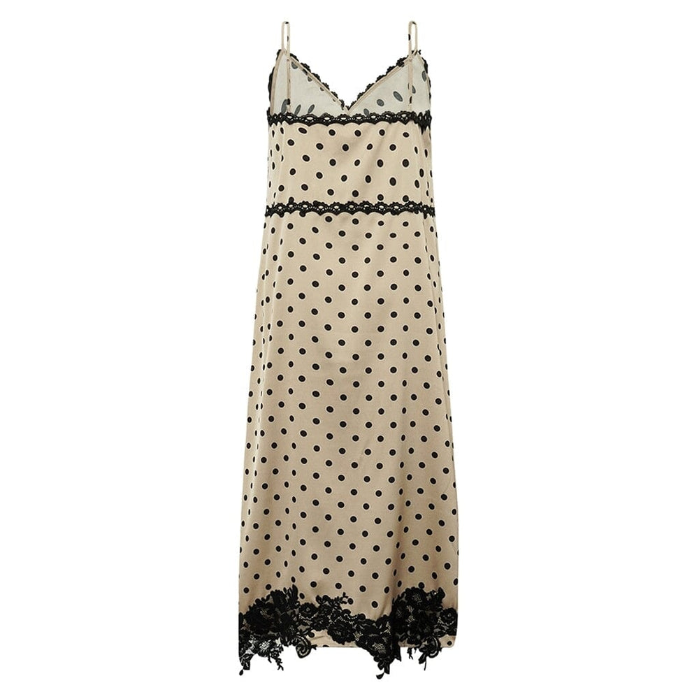 Gossia - Dahliago Mi Dress G3010 - Latte Black Dots Kjoler 