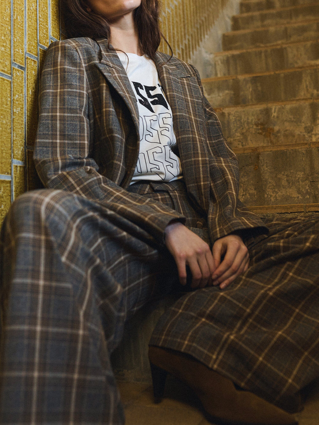 Gossia - Elligo Blazer G3260 - Brown Checks Blazere 