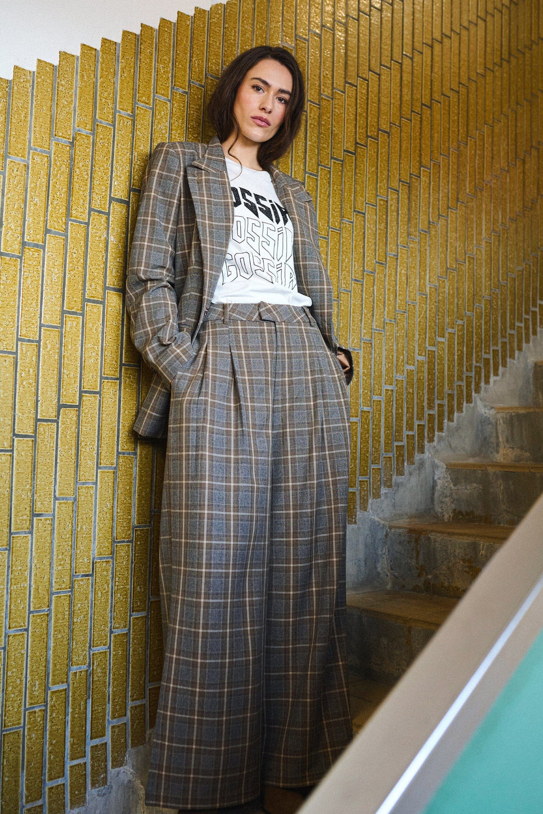 Gossia - Emilinego Pants G3261 - Brown Checks Bukser 