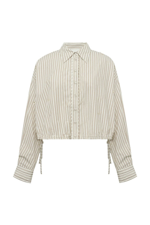 Gossia - Gemmago Jo Shirt G3025 - Creme Brown Stripes