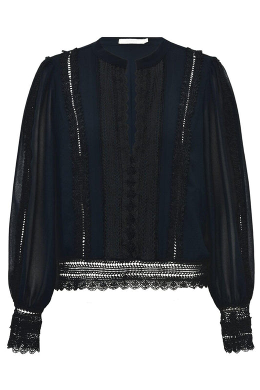 Gossia - Rabiago Blouse - Dark Blue Bluser 