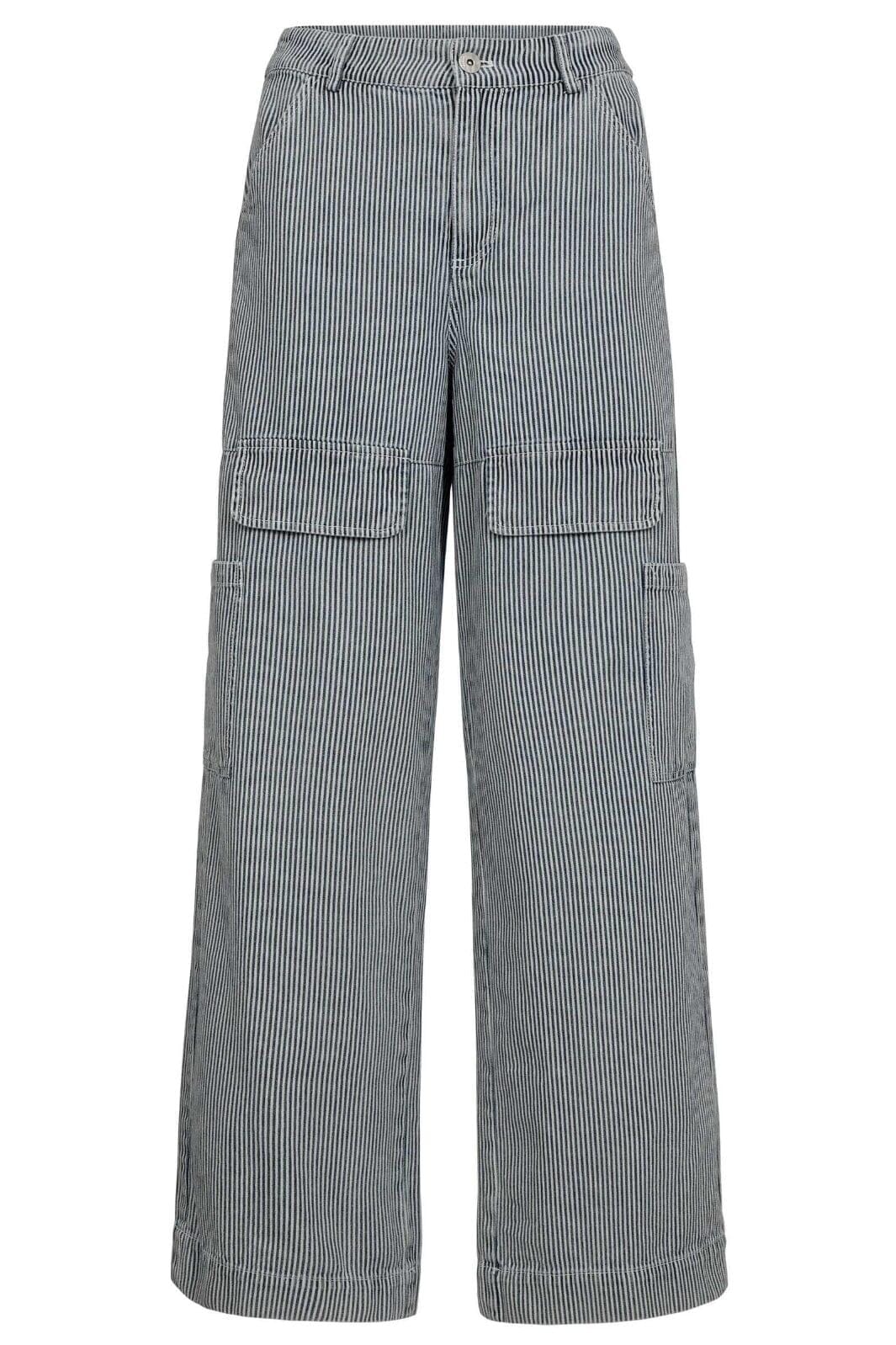 Gossia - Rosanngo Pants G2826 - Off-White Blue Striped Bukser 