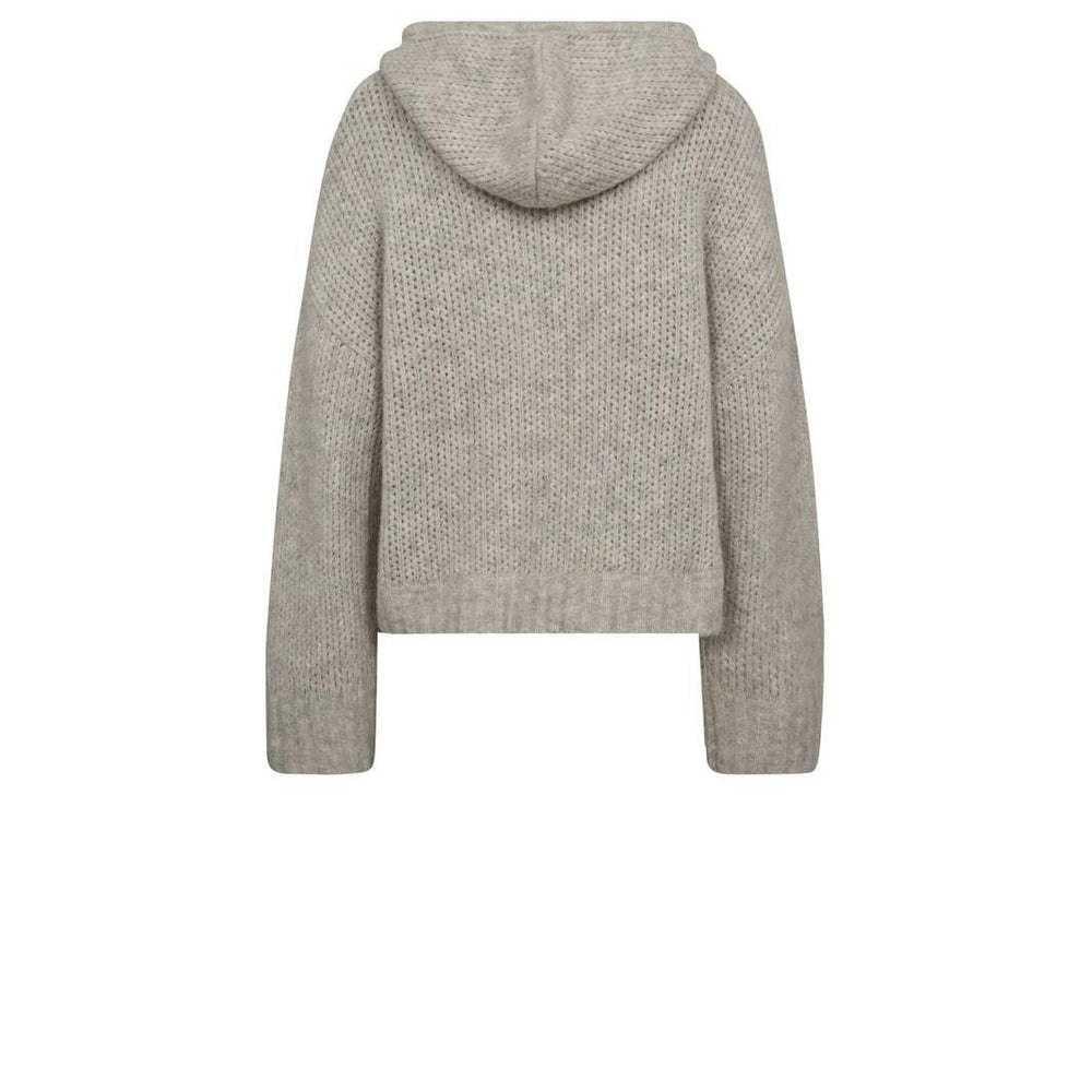 Gossia - Sanago Hoodie Jumper G2761 - Light Grey Melange Strikbluser 