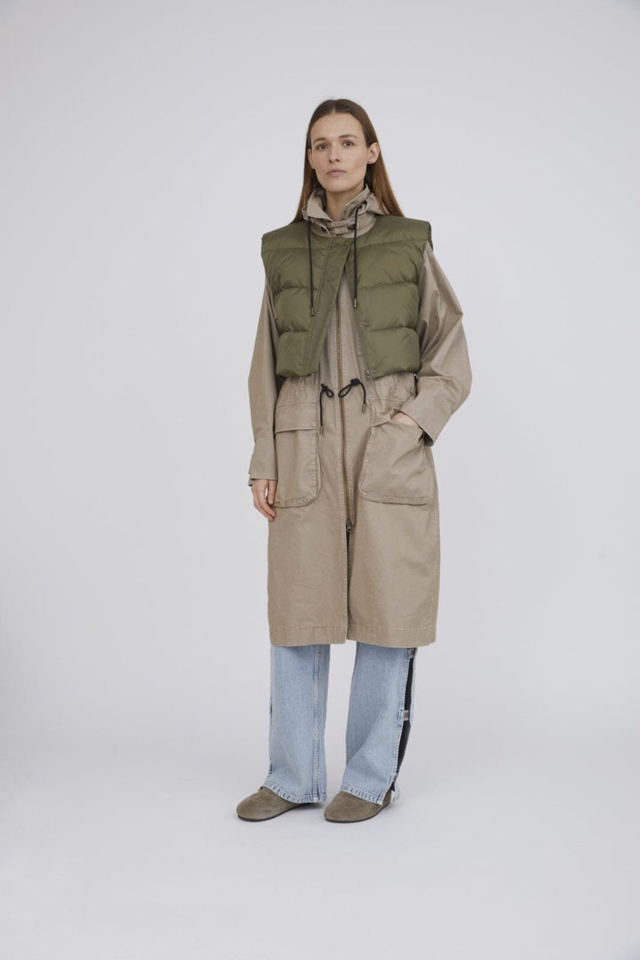 H2O Fagerholt - Sherlock Coat - 3592 Sand/Dark Green Moss Jakker 