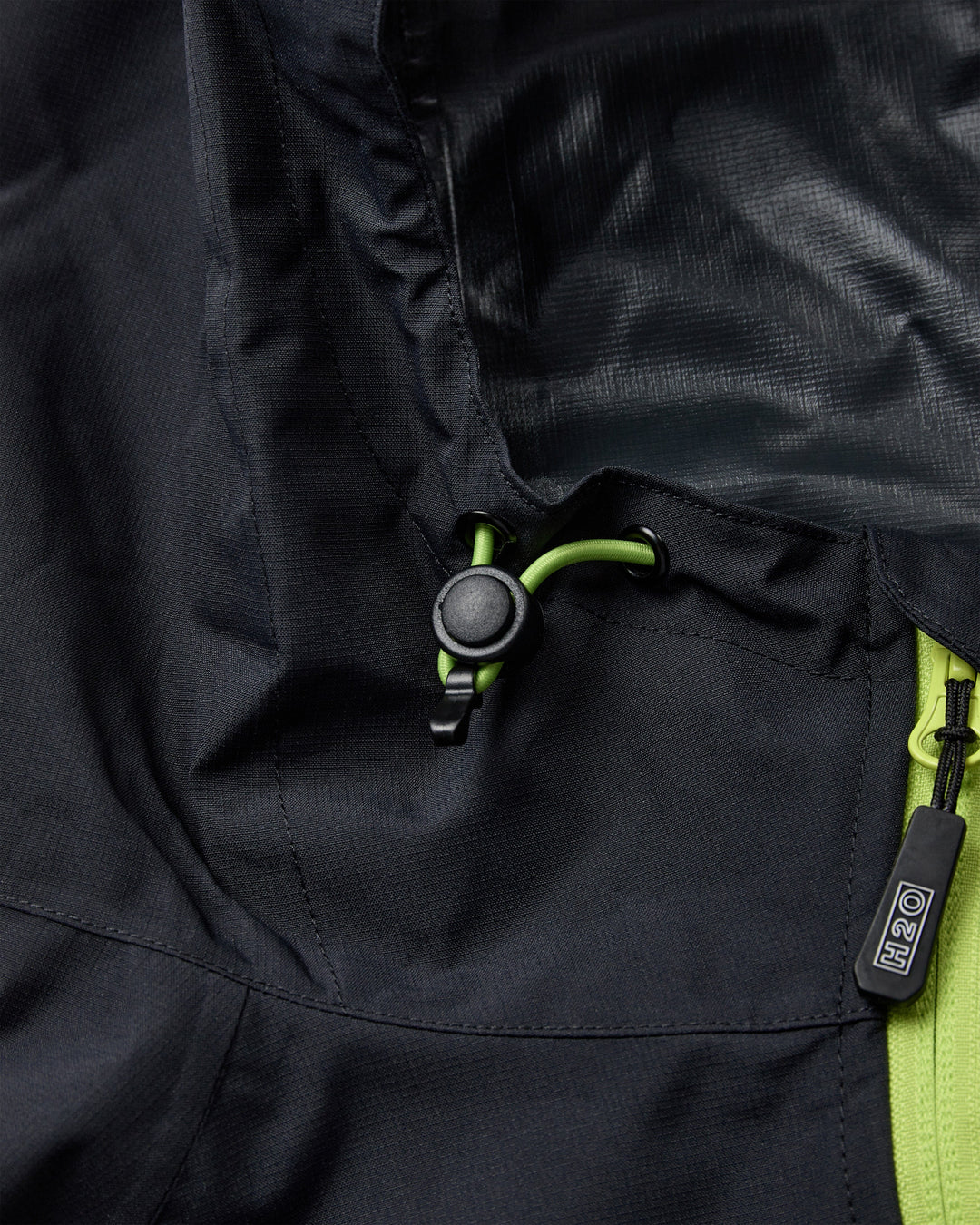 H2O - H2Rømø Festival Lw Rain Jacket Packable 100980-2 - 7021 - Navy/Lime Regntøj 