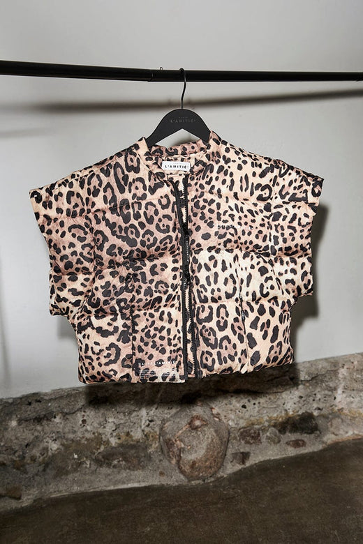 Haute L'Amitié - Animal Puffer Vest HL10734 - Animal Print Frakker 