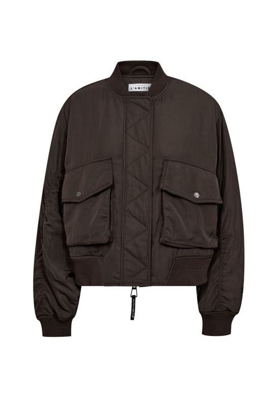 Haute L'Amitié - Bailey Zipper Bomber HL10679 - Mocca Jakker 