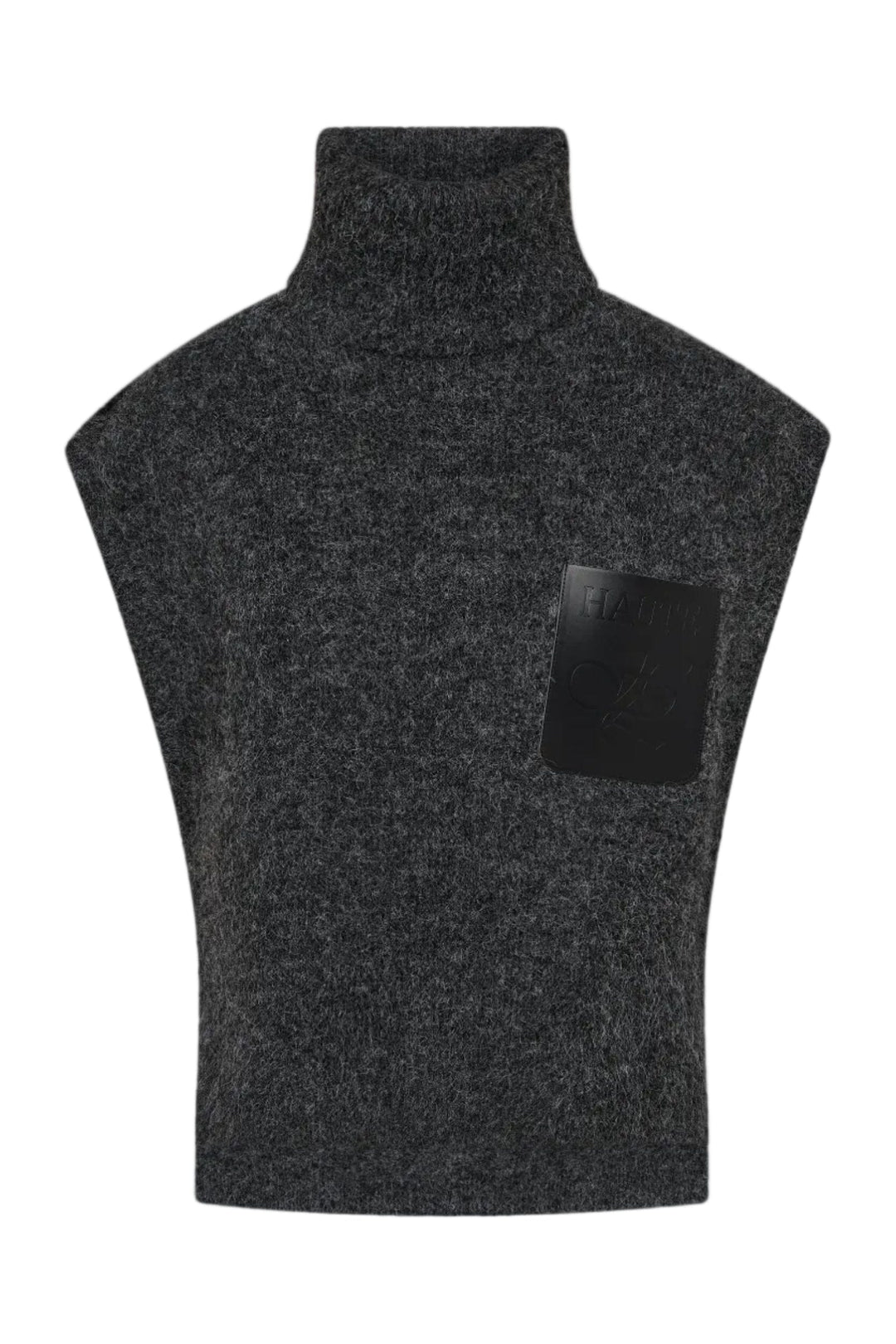 Haute L'Amitié - Darcia Pocket Knit Vest Hl10978 - Antracit Melange Strikbluser 