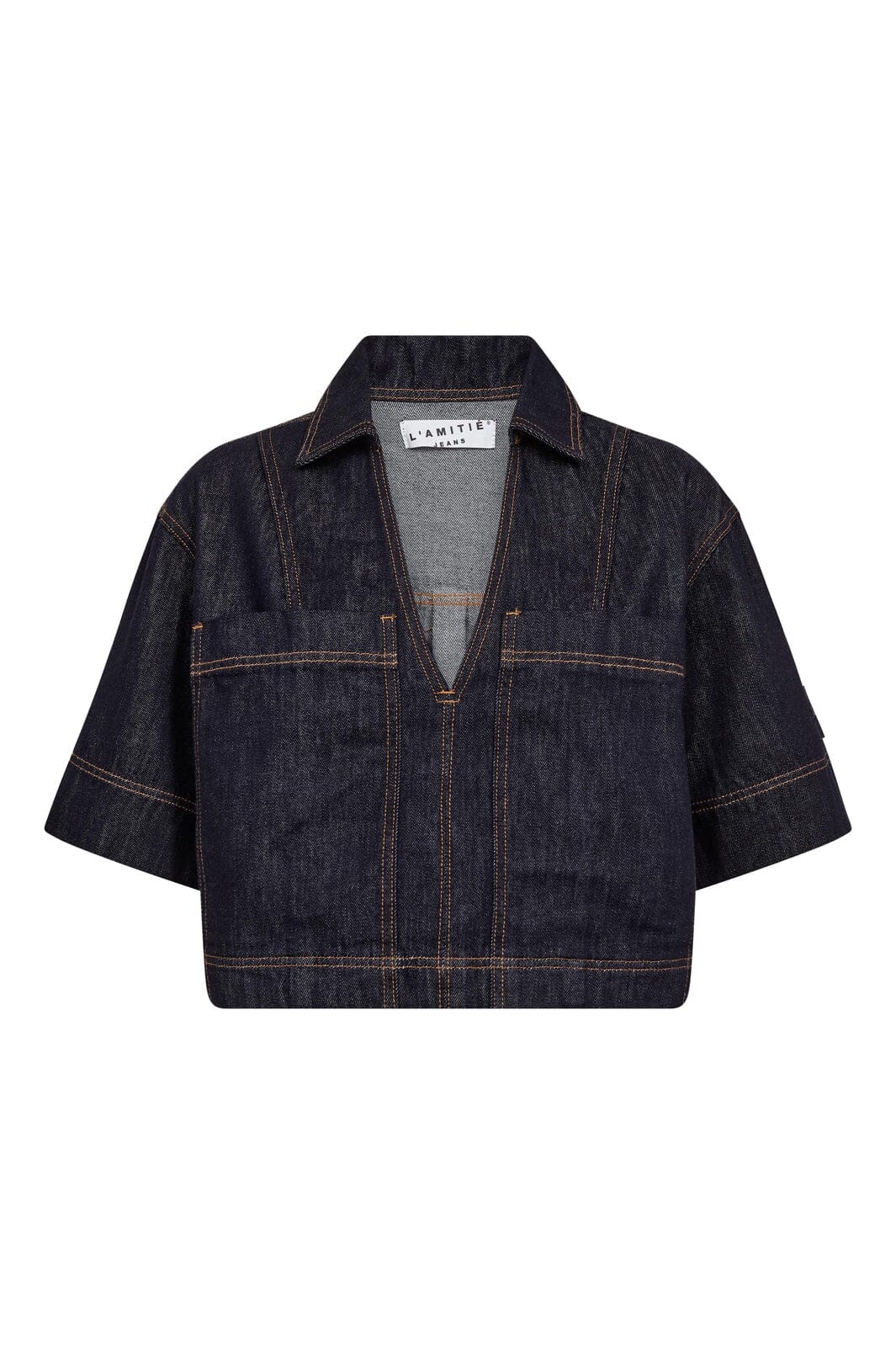 Haute L'Amitié - Drew Denim Top Unwashed HL10556 - Unwashed Denim