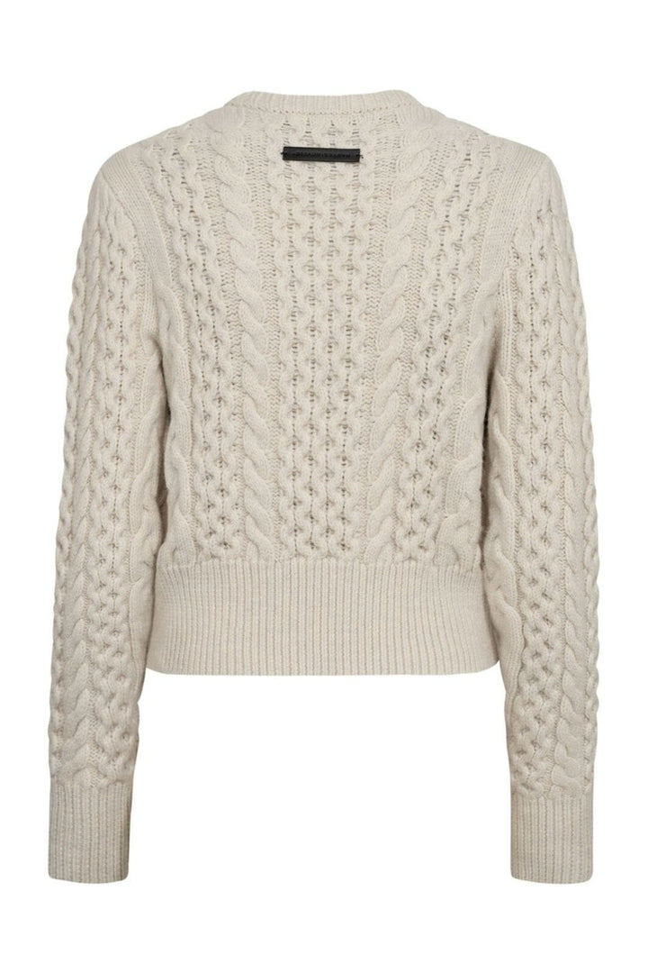 Haute L'Amitié - Duke Cable Knit HL10770 - Oyester Strikbluser 