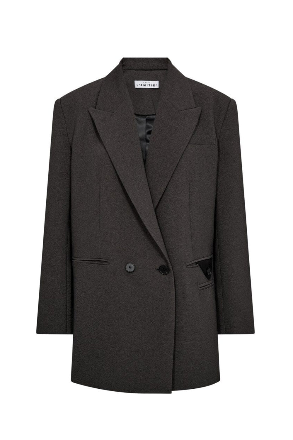 Haute L'Amitié - Emerald Oversize Triangle Blazer HL10463 - Dark Grey