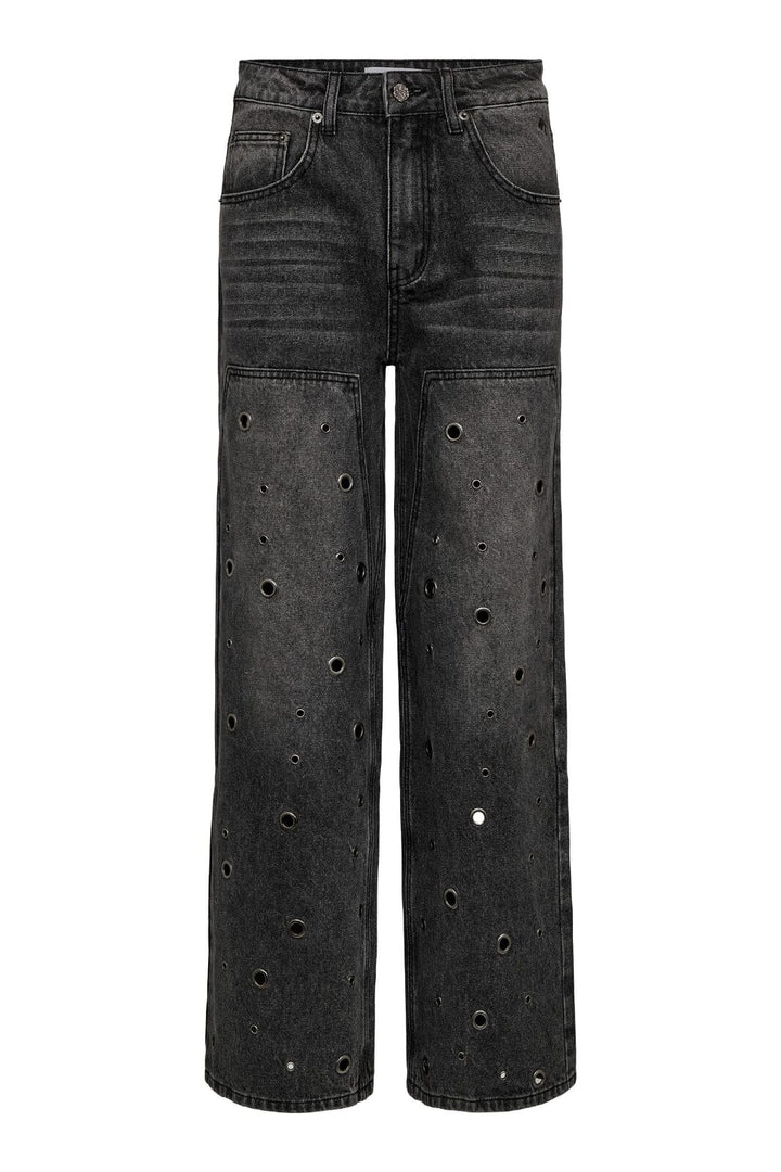 Haute L'Amitié - Eyelet Patch Jeans HL10337 - Stone Jeans 