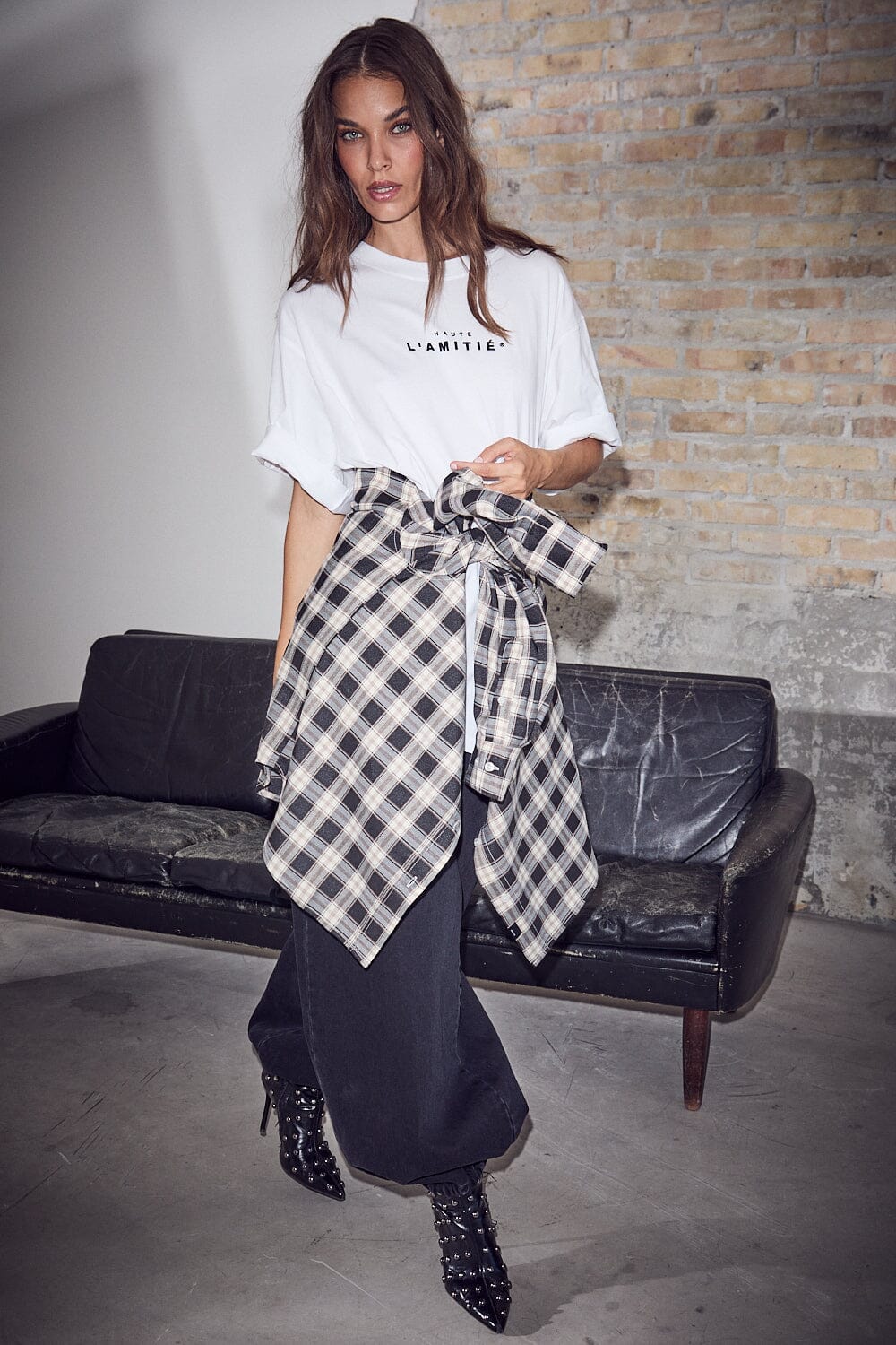 Haute L'Amitié - Haute Check Shirt HL10645 - Mocca Check Skjorter 