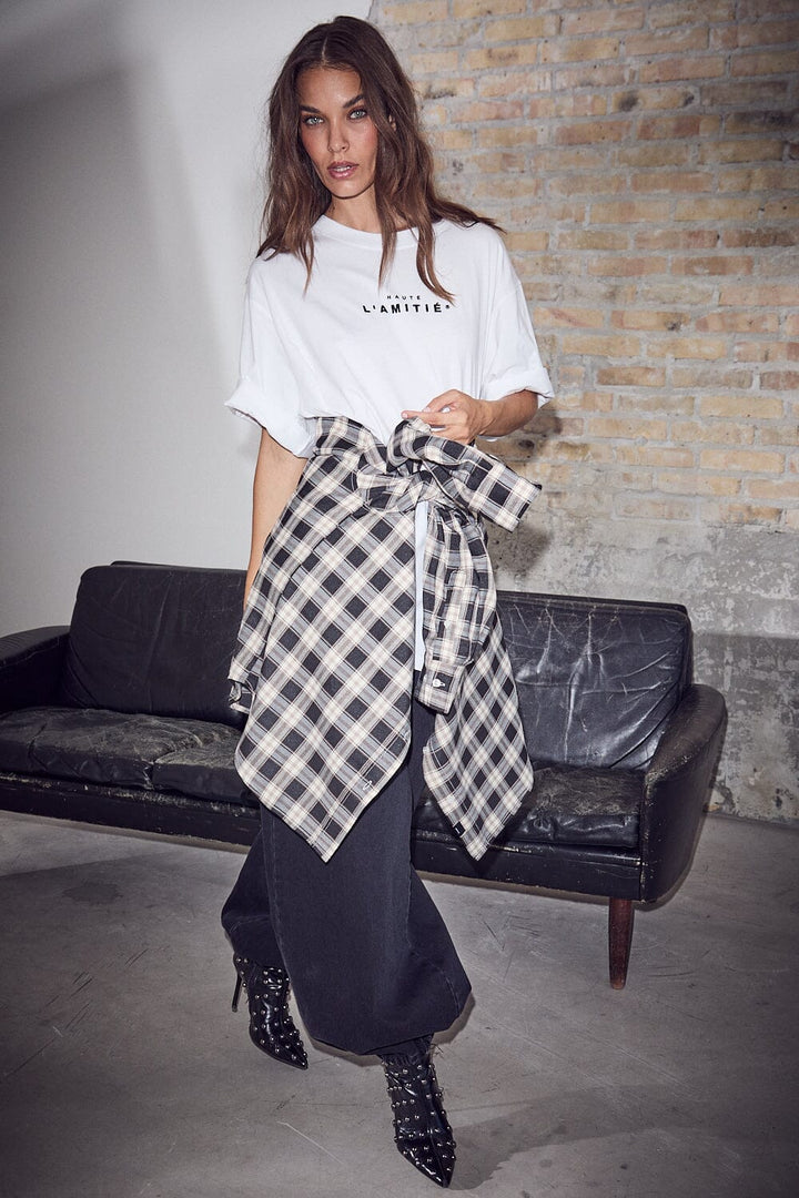 Haute L'Amitié - Haute Check Shirt HL10645 - Mocca Check Skjorter 