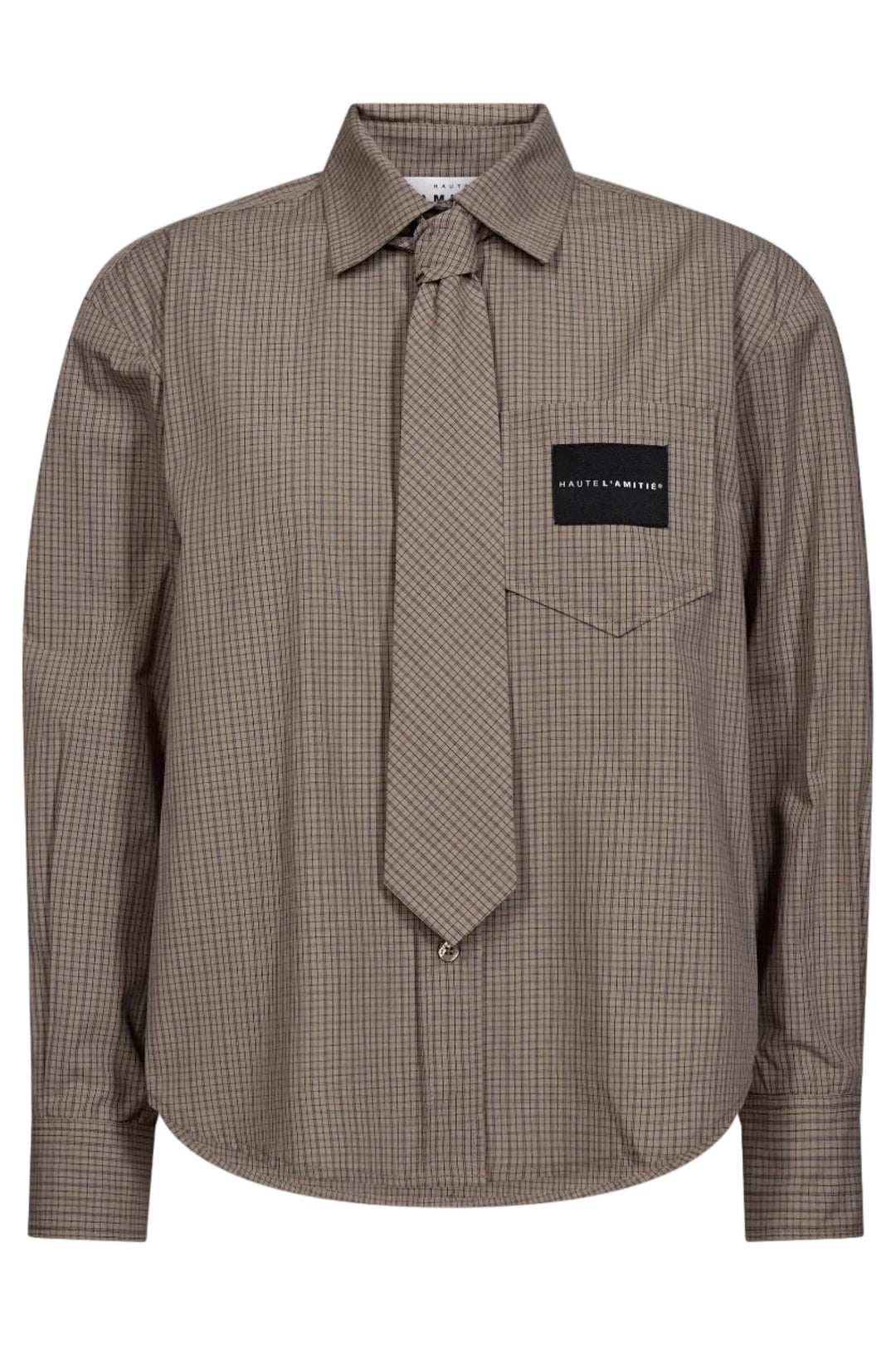Haute L'Amitié - Ida Check Tie Shirt Hl11229 - Walnut Skjorter 