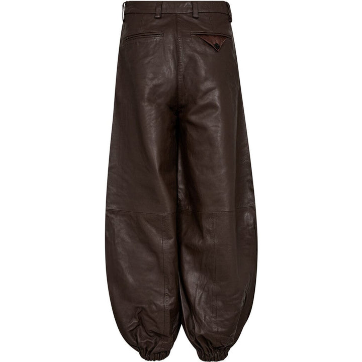 Haute L'Amitié - Jasmin Leather Harem Pant HL10541 - Mocca Bukser 