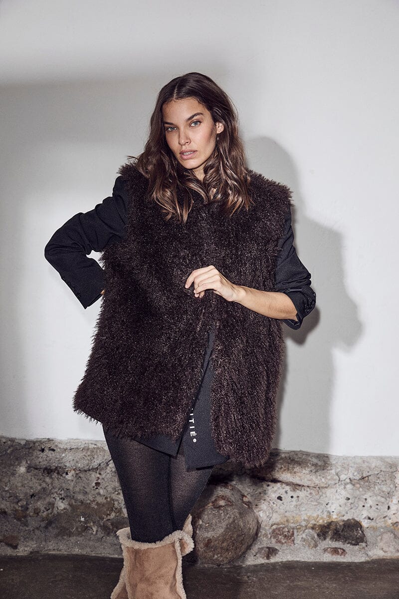 Haute L'Amitié - Lagotto Fur Vest HL10761 - Mocca Jakker 