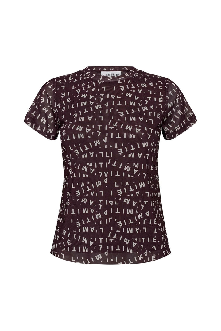 Haute L'Amitié - L'Amitié Mesh Logo Tee HL10127 - Amarone