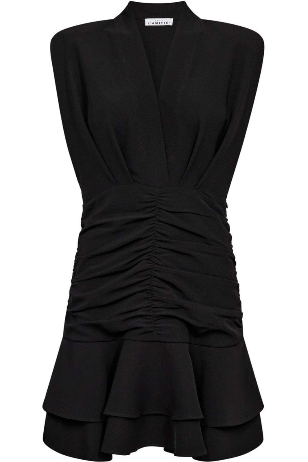 Haute L'Amitié - L'Egance Gather Crop Dress HL10549 - Black Kjoler 