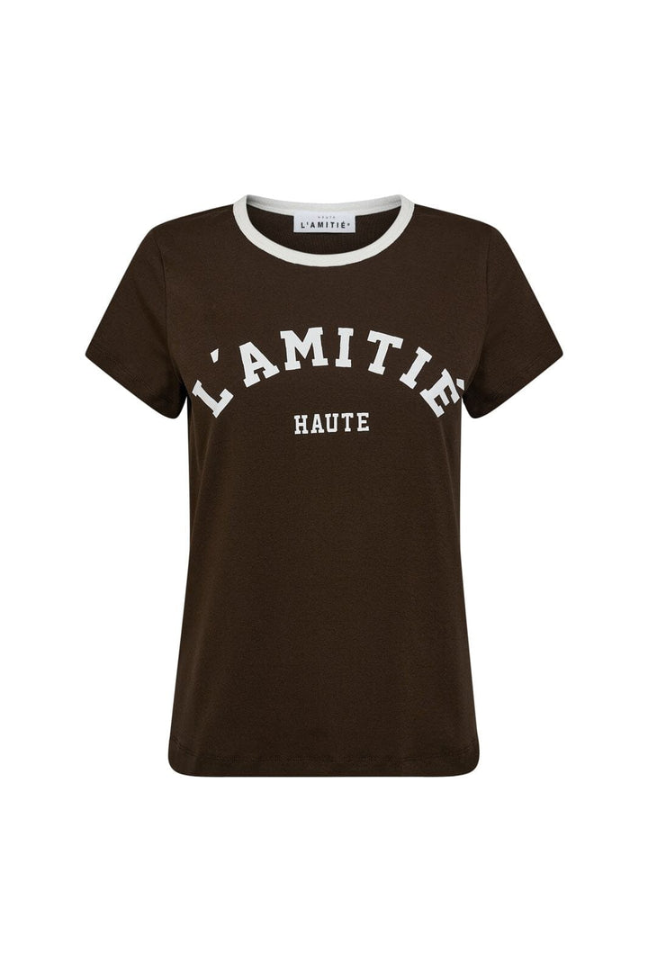 Haute L'Amitié - Neckline Logo Tee HL10006 - Mocca