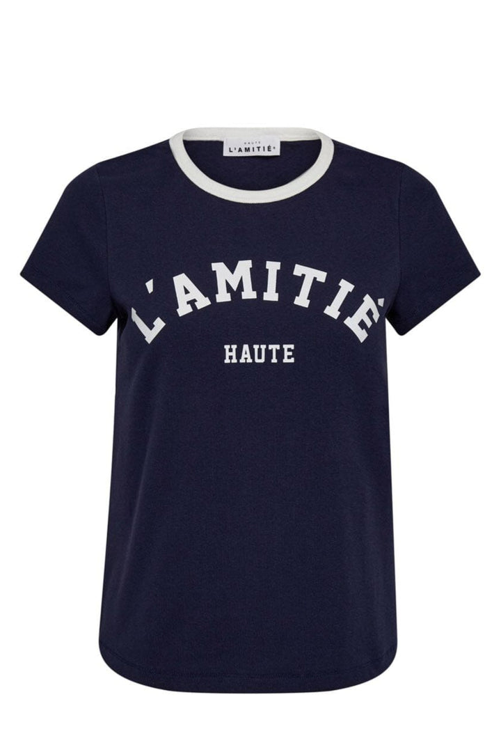 Haute L'Amitié - Neckline Logo Tee HL10006 - Navy/Off-White