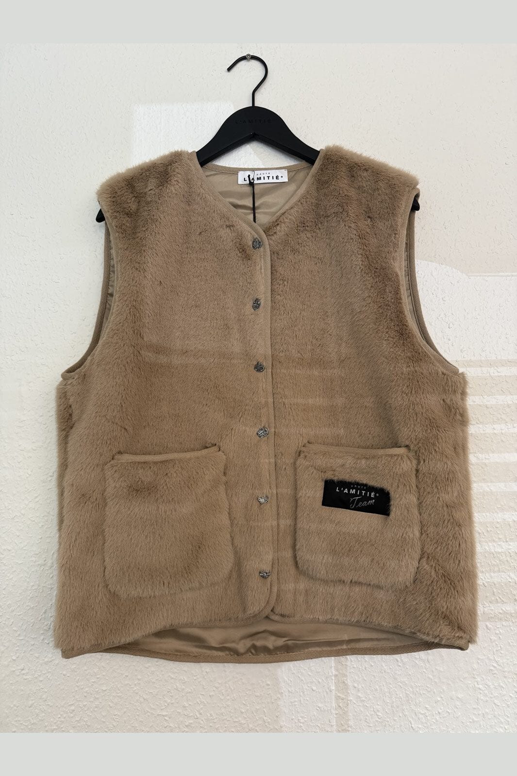 Haute L'Amitié - New Fur Tech Vest HL10409 - Beige