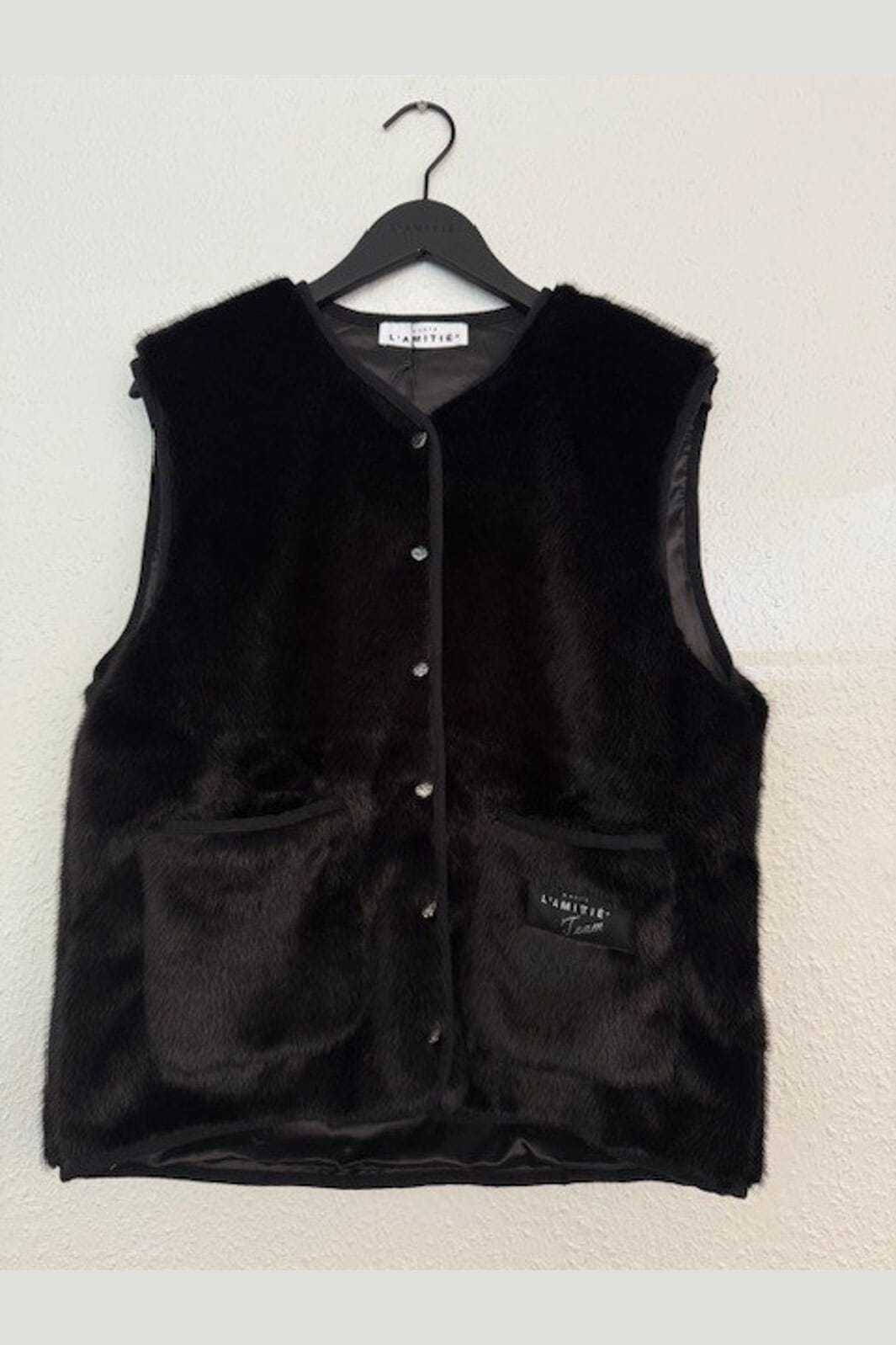 Haute L'Amitié - New Fur Tech Vest HL10409 - Black