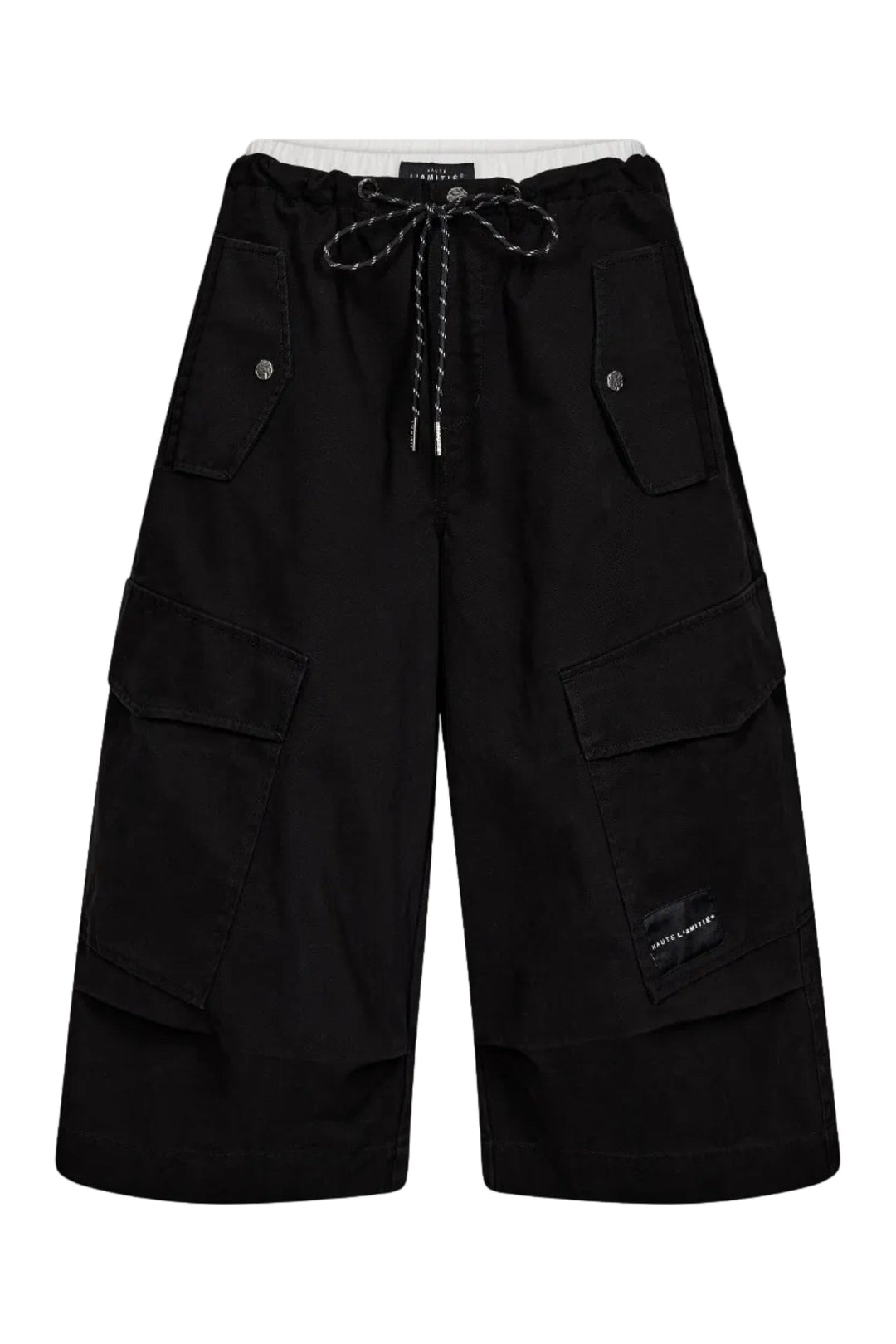 Haute L'Amitié - Pull On Cargo Bermudas Hl11005 - Black Shorts 