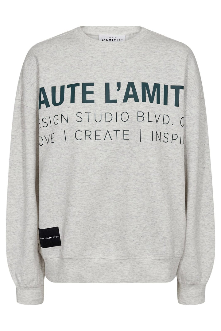 Haute L'Amitié - Studio Logo Sweat HL10446 - Pearl Melange Sweatshirts 