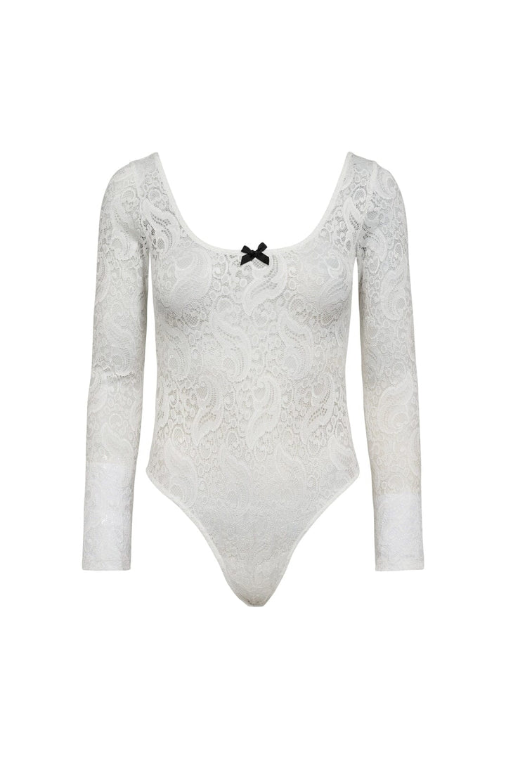 Haute L'Amitié - Summer Lace Ls Body HL10107 - White