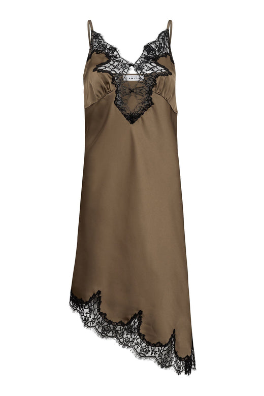 Haute L'Amitié - Vivian Asym Lingerie Dress HL10723 - Mushroom Kjoler 
