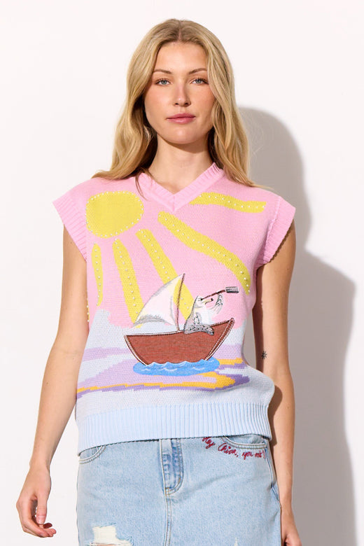 Hunkøn - Bubbles Vest 26001 - Pink Sea Veste 