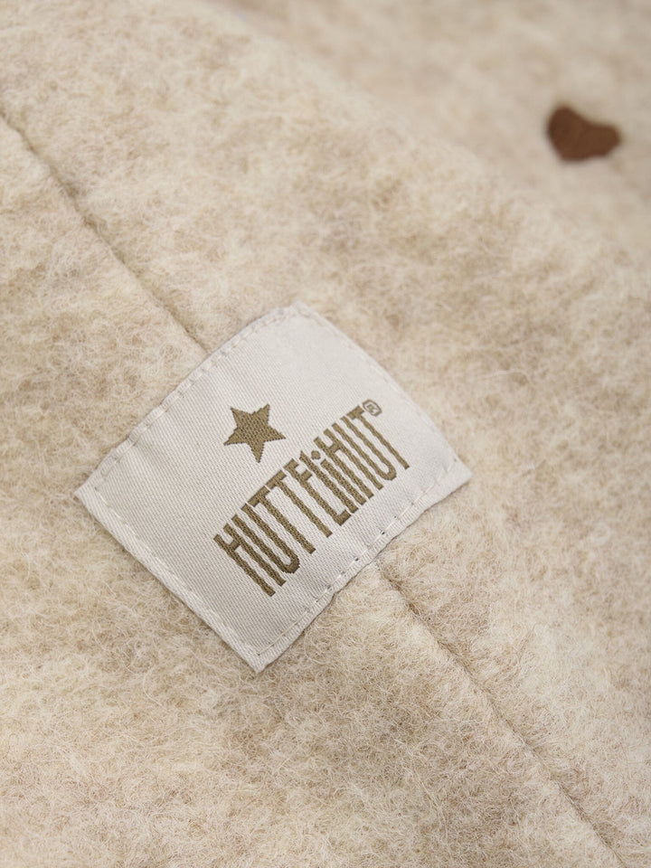 Huttelihut - Balaclava All Over Emb. Wool 460337 - 2601 Sand Melange Elefanthuer 