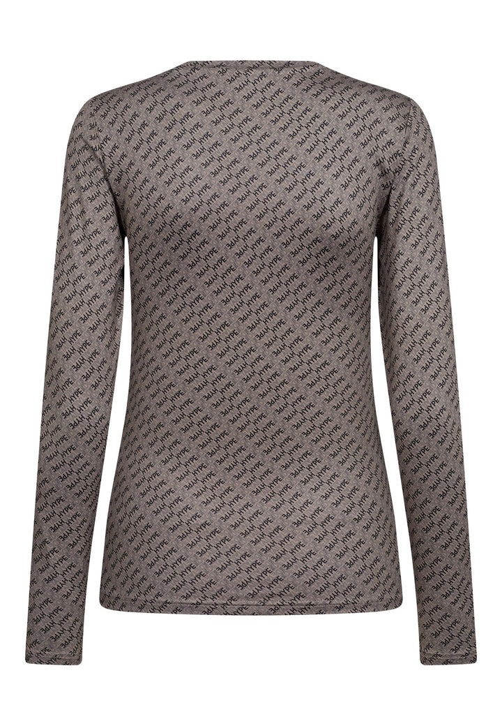 Hype The Detail - Printed Blouse - 39 Beige Bluser 