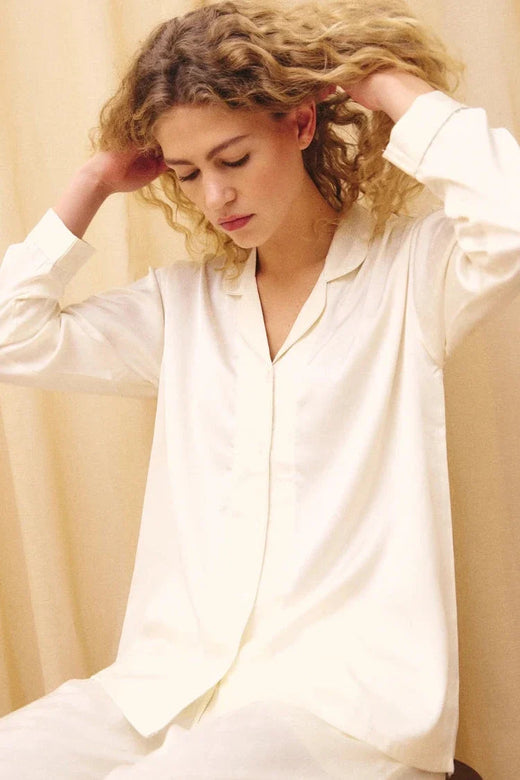 Hype The Detail - Satin Pyjamas 800-43 - 80 - Ivory Nattøj 