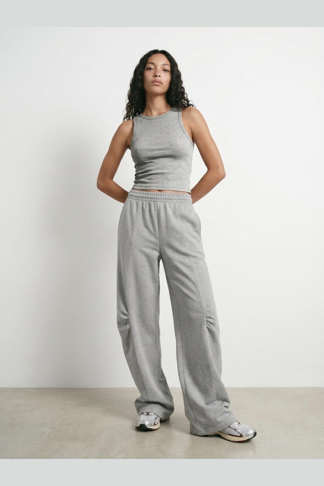 Hypedrop - Hdilse Wide Sweatpants 32001223 - 5276760 - Light Grey Melange