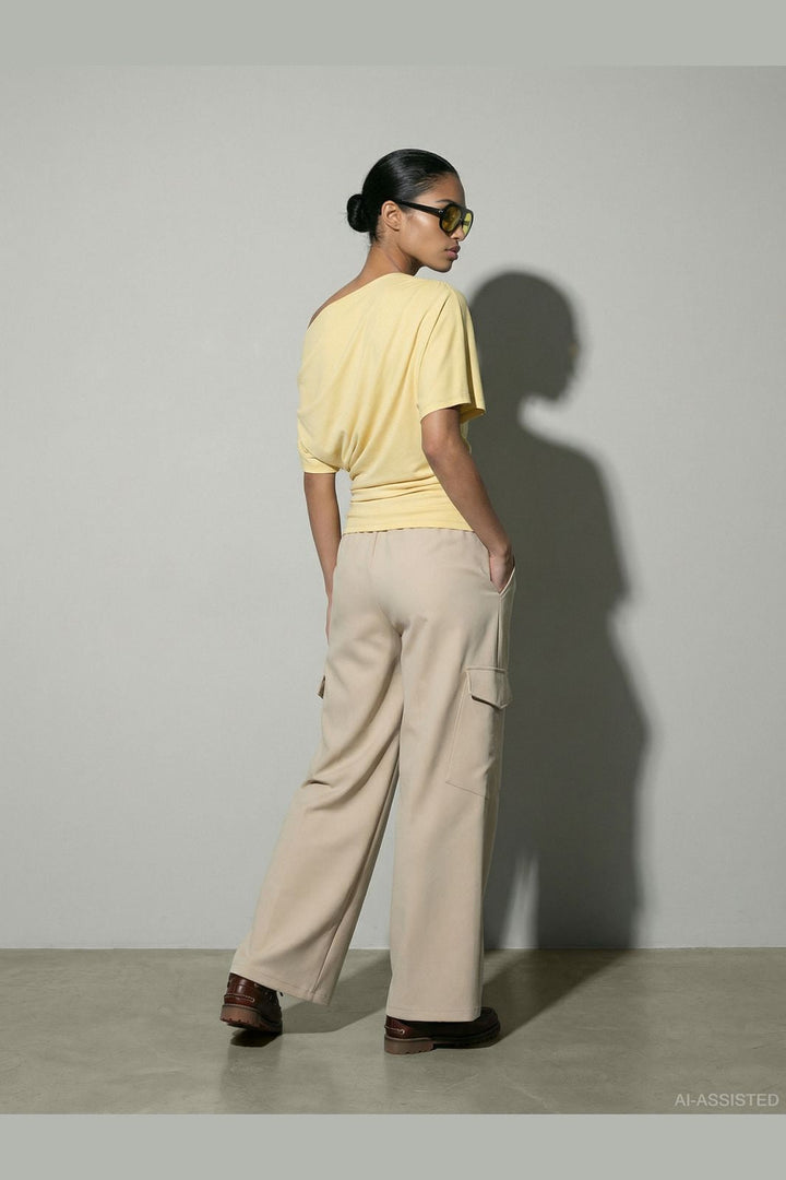 Hypedrop - Hdkamma Draped Off-Shoulder Top 32000845 - 5196118 - Anise Flower