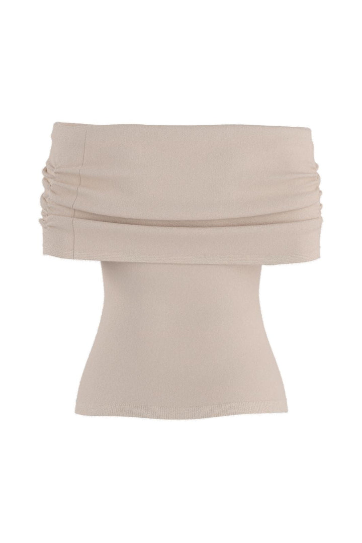 Hypedrop - Hdkhloe Off-Shoulder Knit 32000833 - 5191891 - White Swan